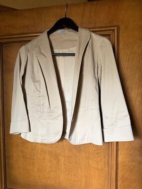 Classic Open-Front Beige Blazer Jacket by Apt. 9